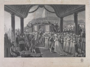 Landing van HKH Aartshertogin D. Carolina Leopoldina, Prinses van het Verenigd Koninkrijk van Portugal, Brazilië en de Algarve, in Rio de Janeiro op 5 november 1817